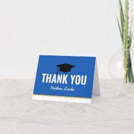 Tarjeta Grad Royal Blue Graduation en negrita