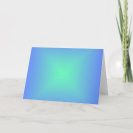 Tarjeta Gradiente de diamante azul a verde aguamarina