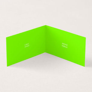 Tarjeta gradiente verde fluorescente amarillo