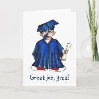 Grado de Buena Graduación Preescolar Azul Cap & Go