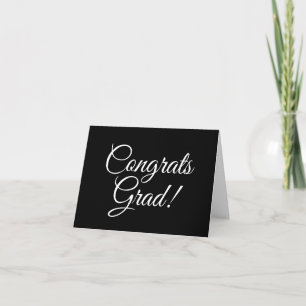 Tarjeta Grado de felicitaciones elegante guión de graduaci