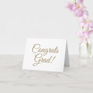 Tarjeta Grado de felicitaciones escritura de oro blanco el