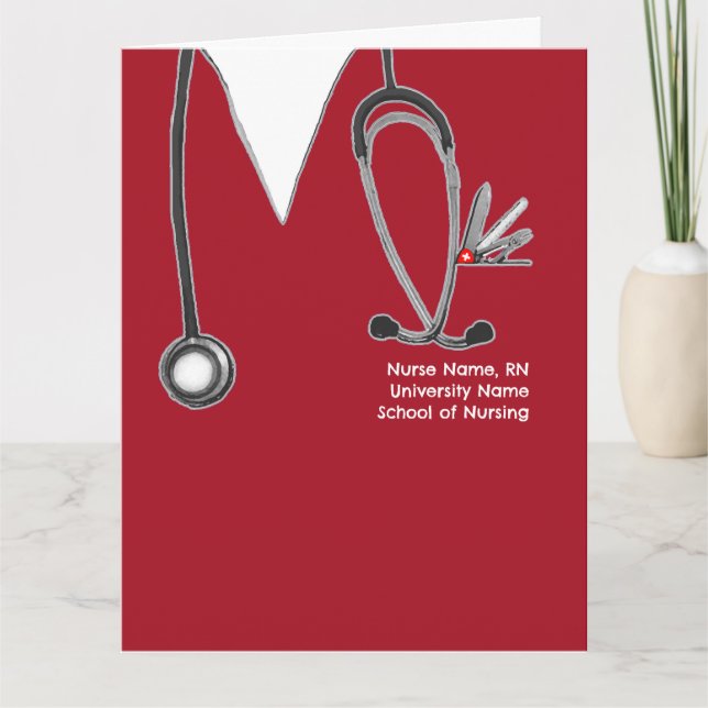 Tarjeta Grado de la Escuela de Enfermería de Enfermería (Anverso)