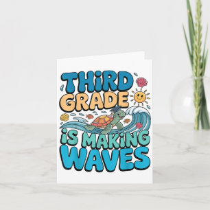Tarjeta Grado Grado Gracioso De Tercer Grado Que Hace Volv