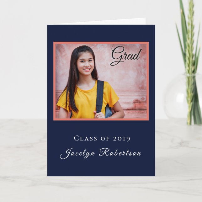Tarjeta Grado Graduado Felicitaciones Personalización (Anverso)