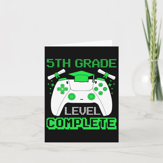 Tarjeta Grado Nivel Gi Gi de Graduación Completa Gamer 5º  (Anverso)