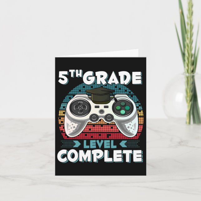 Tarjeta Grado Nivel Gi Gi de Graduación Completa Gamer 5º  (Anverso)