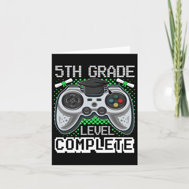 Tarjeta Grado Nivel Gi Gi de Graduación Completa Gamer 5º  (Anverso)