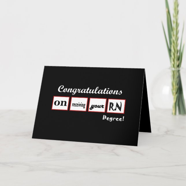 Tarjeta Grado RN - NOMBRE PERSONALIZADO Felicitaciones - (Anverso)