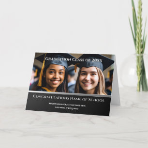 Tarjeta Graduación 1 foto DIY moderno sencillo simple eleg