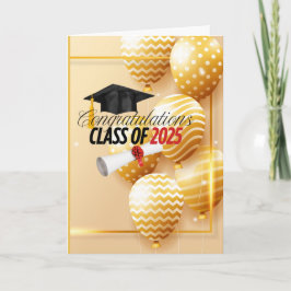 Tarjeta Graduación 2025 (John 15:16) Blanco/Negro/Oro