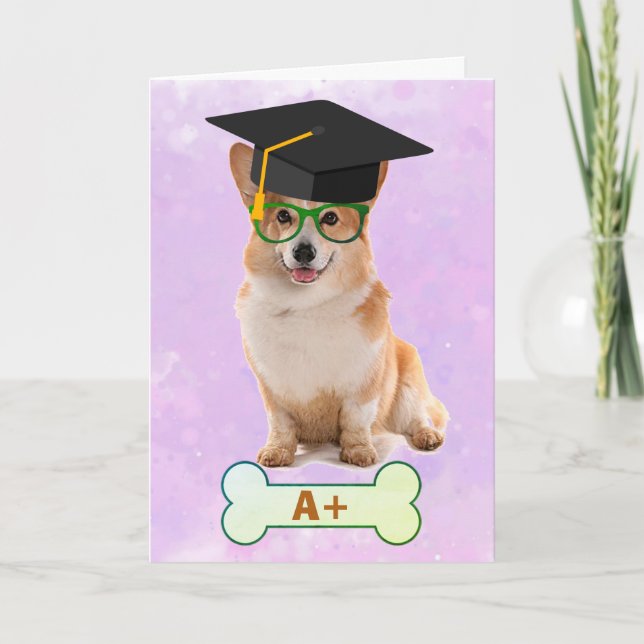 Tarjeta Graduación A+ Corgi (Anverso)