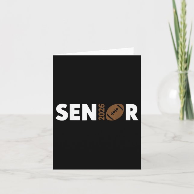 Tarjeta Graduación A La Cl De Fútbol Senior 2026 De 2026 (Anverso)