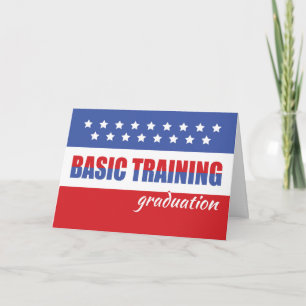 Tarjeta Graduación básica de entrenamiento con estrellas, 