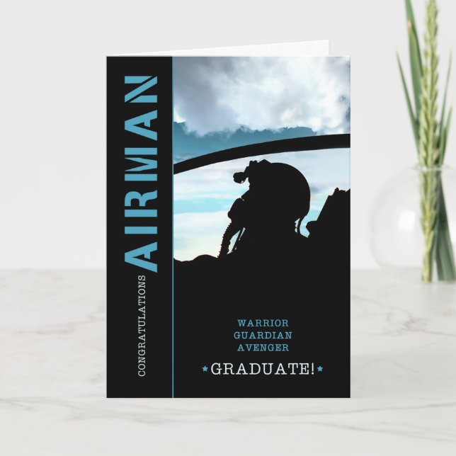Tarjeta Graduación básica Felicitaciones a Airman (Anverso)