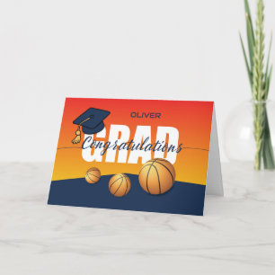 Tarjeta Graduación Básquetbol Felicitaciones Atleta