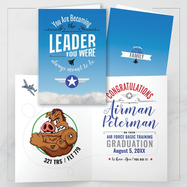 Tarjeta Graduación BMT de la Fuerza Aérea 321 Warthogs Bas (Subido por el creador)