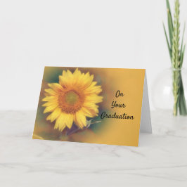 Tarjeta Graduación Brillante De Girasol Para Cualquiera