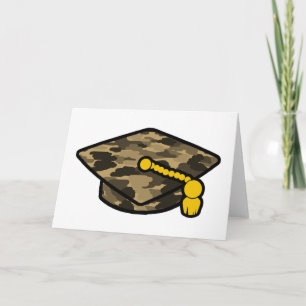 Tarjeta Graduación Cap Khaki Camo