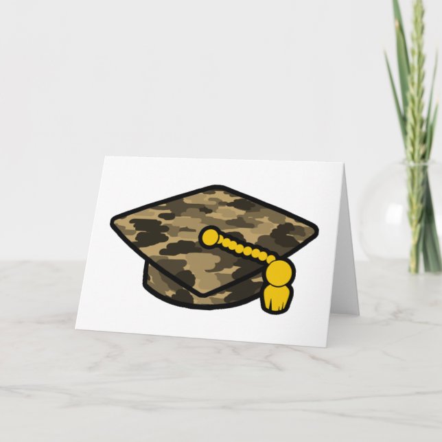 Tarjeta Graduación Cap Khaki Camo (Anverso)