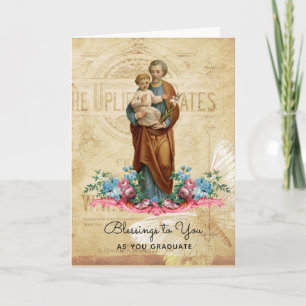 Tarjeta Graduación Católica de Jesús San José