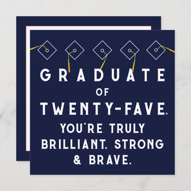 Tarjeta Graduación creativa 2025 (Anverso / Reverso)