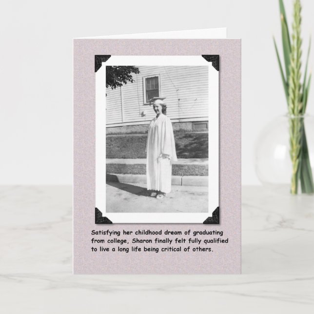 Tarjeta Graduación crítica - DIVERTIDA (Anverso)