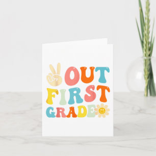 Tarjeta Graduación De 1º Grado El Último Día De La Escuela