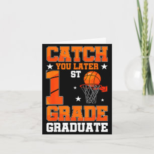 Tarjeta graduación de 1er grado 2026 nos vemos luego balon