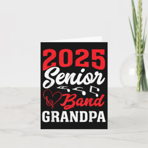 Tarjeta Graduación De 2025 De Band Senior Grandpa Cl De 20