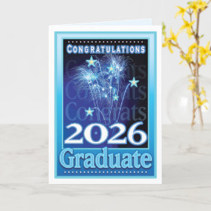 Tarjeta Graduación de 2026 felicitaciones a estrellas de f