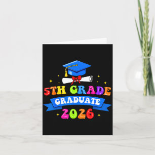 Tarjeta graduación de 5to grado 2026 clase de graduados 20