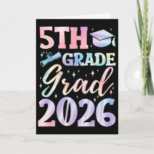 Tarjeta Graduación de 5to Grado Cl 2026 Escuela Primaria G
