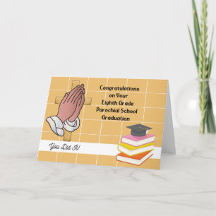 Tarjeta Graduación de 8º curso parroquial