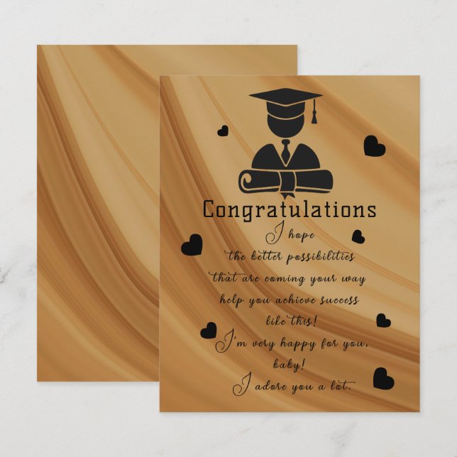 Tarjeta Graduación de amigo (Anverso / Reverso)