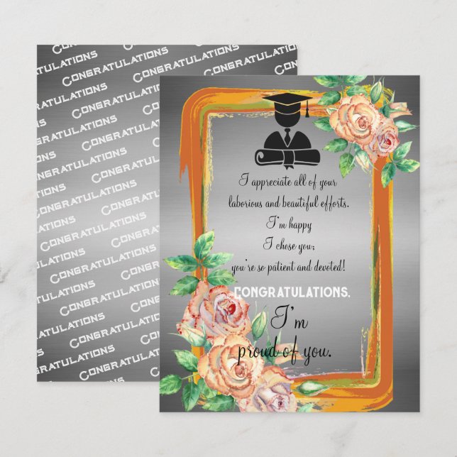 Tarjeta Graduación de amigo (Anverso / Reverso)