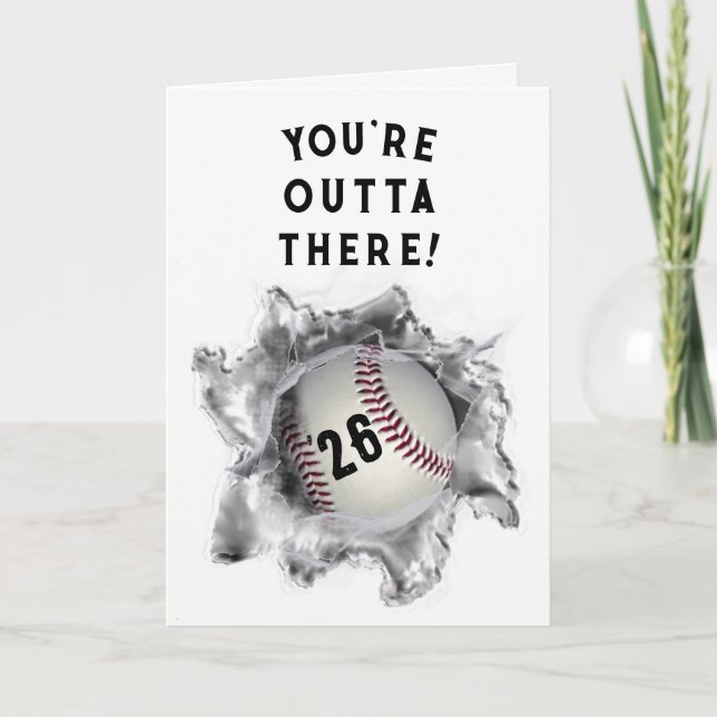 Tarjeta Graduación de béisbol (Anverso)