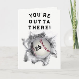 Tarjeta Graduación de Béisbol 2026