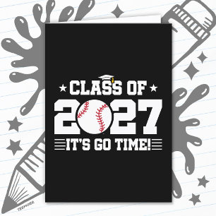 Tarjeta Graduación de Béisbol Hora de Ir Clase Superior de