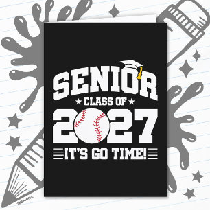 Tarjeta Graduación de Béisbol Hora de Ir Clase Superior de