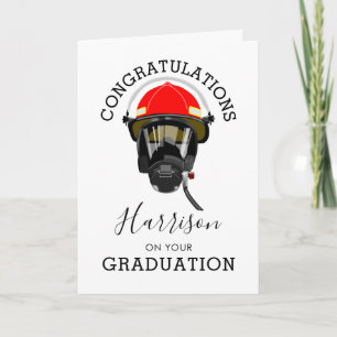 Tarjeta Graduación de bomberos   Salir