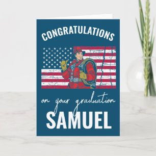 Tarjeta Graduación de bomberos y felicitaciones