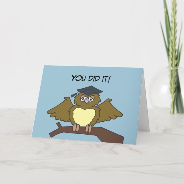 Tarjeta Graduación de búho (Anverso)