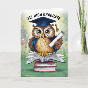 Tarjeta Graduación de búho personalizada