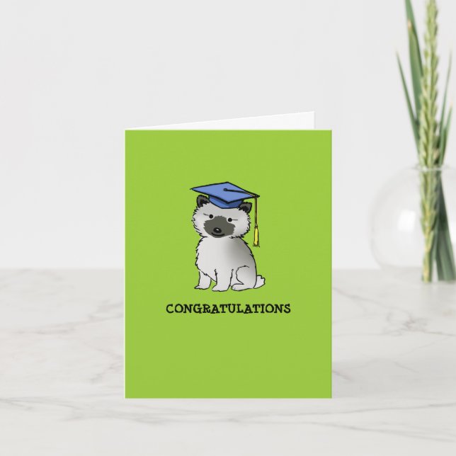 Tarjeta Graduación de cachorro Keeshond (Anverso)