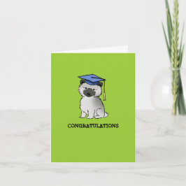 Tarjeta Graduación de cachorro Keeshond