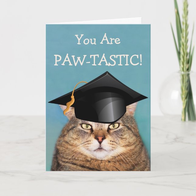 Tarjeta Graduación de Cat Paw-Tastic (Anverso)