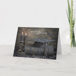 Tarjeta Graduación de celebración de romance oscuro y temp