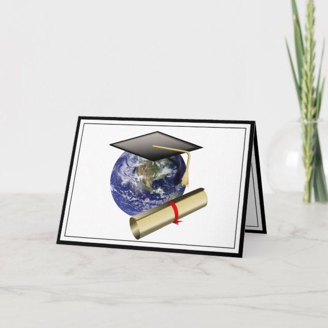 Tarjeta Graduación de clase mundial - Diploma de Cap y Gol (Anverso)