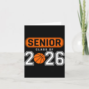 Tarjeta Graduación de Clase Senior 26 Baloncesto